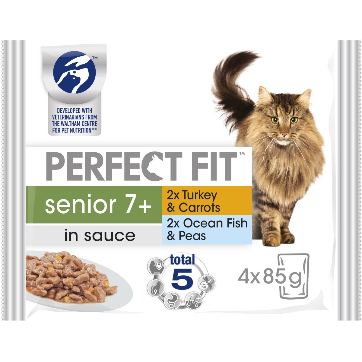 Perfect Fit Perfect Fit Advanced Turkey Senior Wet Cat Food pet food packaging